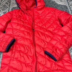 Columbia puffer coat with heat tech - coral pink and purple